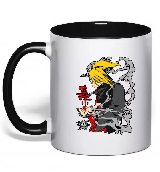 Чашка с цветной ручкой Дейдара Черный фото