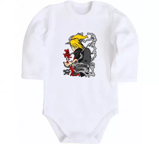 Дитячий бодік Дейдара Білий фото