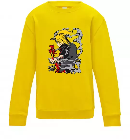 Детский Свитшот Дейдара Солнечно желтый фото