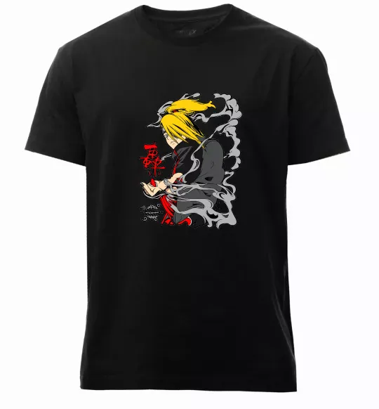 Чоловіча преміум футболка Дейдара Чорний фото