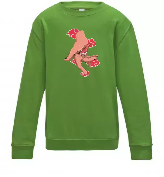 Детский Свитшот Дейдара рука Лаймовый фото