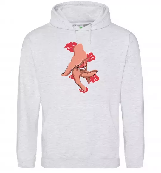 Жіноча толстовка (худі) Дейдара рука Сірий меланж фото