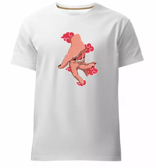 Мужская премиум футболка Дейдара рука Белый фото