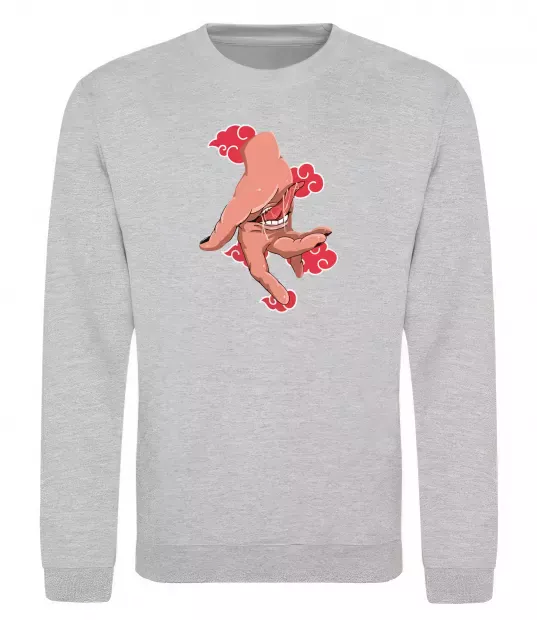 Свитшот Дейдара рука Серый меланж фото