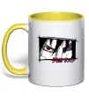 Чашка с цветной ручкой Uchiha Sasuke Солнечно желтый фото