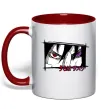 Чашка с цветной ручкой Uchiha Sasuke Красный фото