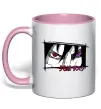 Чашка с цветной ручкой Uchiha Sasuke Нежно розовый фото