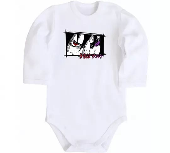 Детский боди Uchiha Sasuke Белый фото