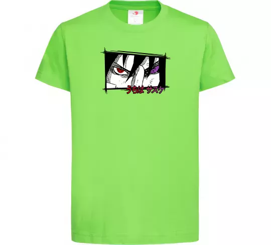 Детская футболка Uchiha Sasuke Лаймовый фото