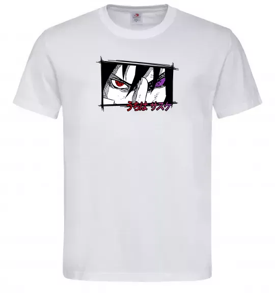 Мужская футболка Uchiha Sasuke Белый фото