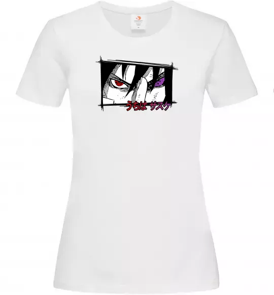Жіноча футболка Uchiha Sasuke Білий фото