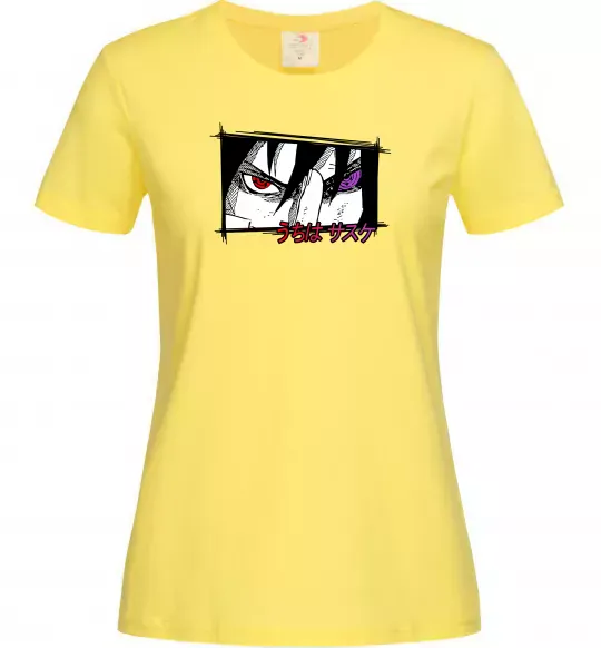 Жіноча футболка Uchiha Sasuke Лимонний фото