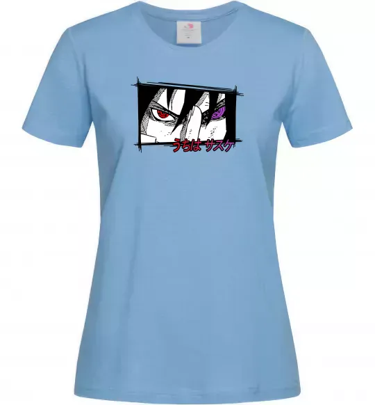 Жіноча футболка Uchiha Sasuke Блакитний фото