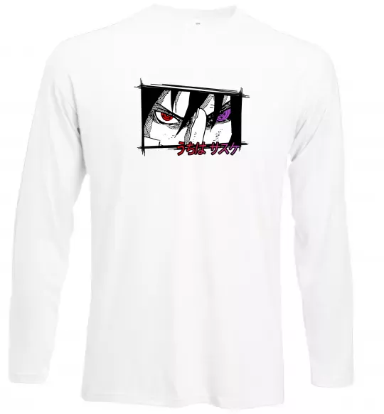 Лонгслив Uchiha Sasuke Белый фото