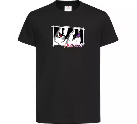 Детская футболка Uchiha Sasuke Черный фото