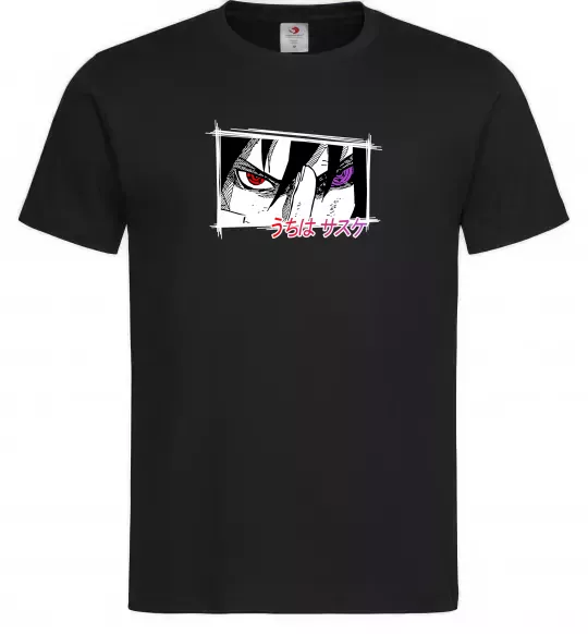 Мужская футболка Uchiha Sasuke Черный фото