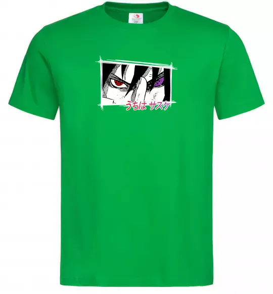 Мужская футболка Uchiha Sasuke Зеленый фото