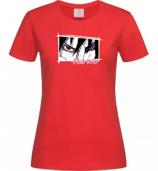 Жіноча футболка Uchiha Sasuke Червоний фото