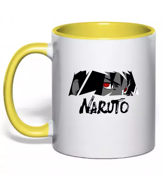 Чашка с цветной ручкой Naruito Uchiha Sasuke Солнечно желтый фото