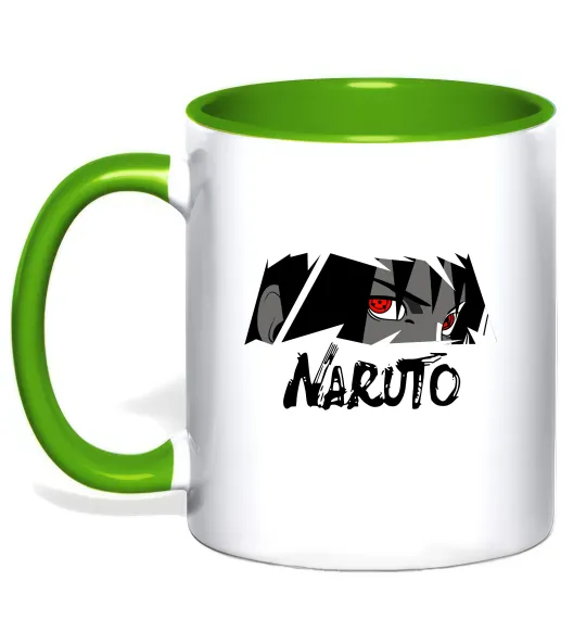 Чашка с цветной ручкой Naruito Uchiha Sasuke Лаймовый фото