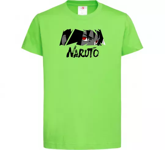 Дитяча футболка Naruito Uchiha Sasuke Лаймовий фото