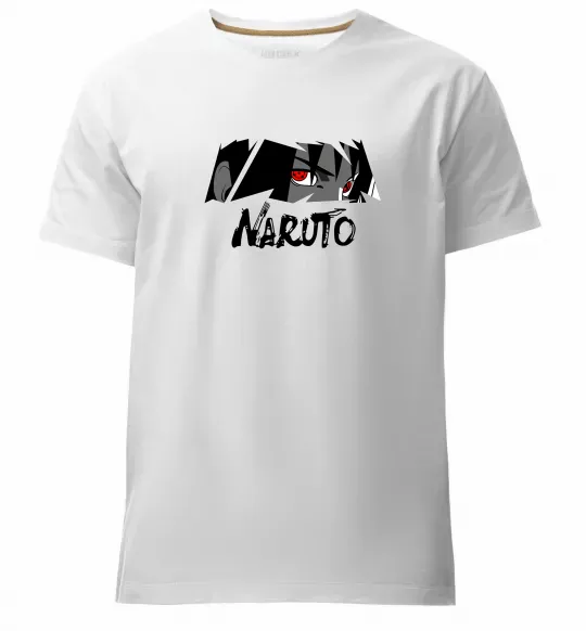 Чоловіча преміум футболка Naruito Uchiha Sasuke Білий фото