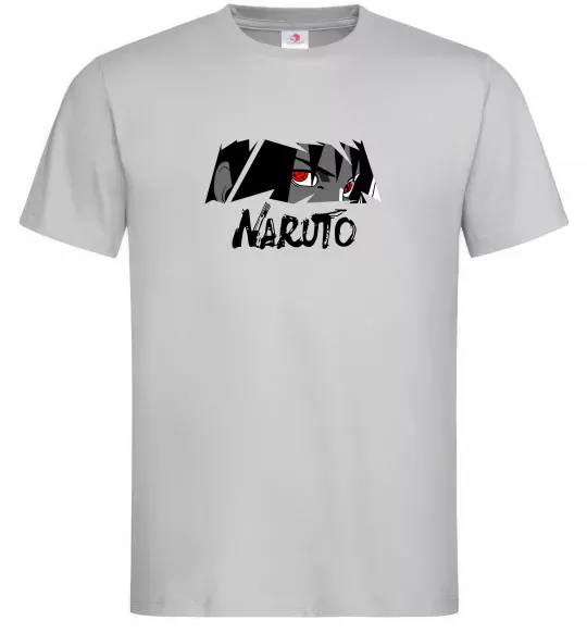Чоловіча футболка Naruito Uchiha Sasuke Сірий фото