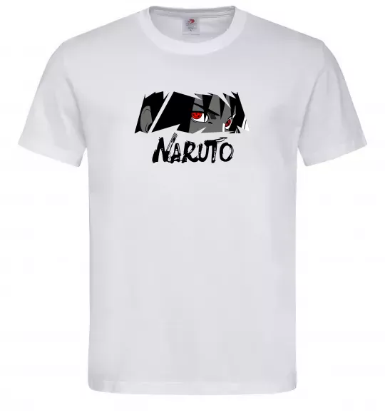 Чоловіча футболка Naruito Uchiha Sasuke Білий фото