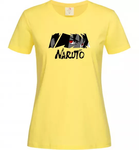 Жіноча футболка Naruito Uchiha Sasuke Лимонний фото