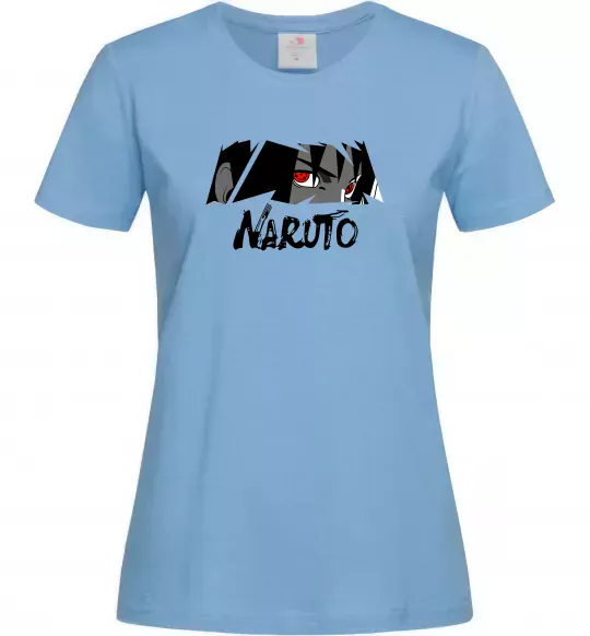 Жіноча футболка Naruito Uchiha Sasuke Блакитний фото