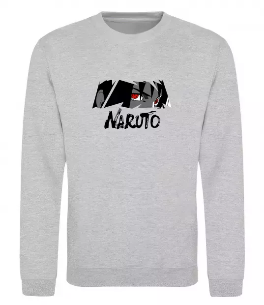 Світшот Naruito Uchiha Sasuke Сірий меланж фото