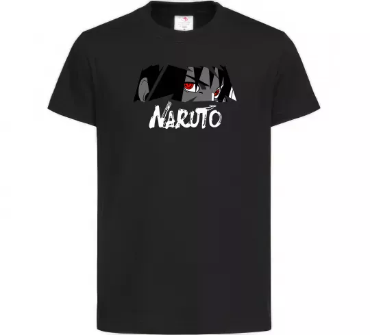 Дитяча футболка Naruito Uchiha Sasuke Чорний фото