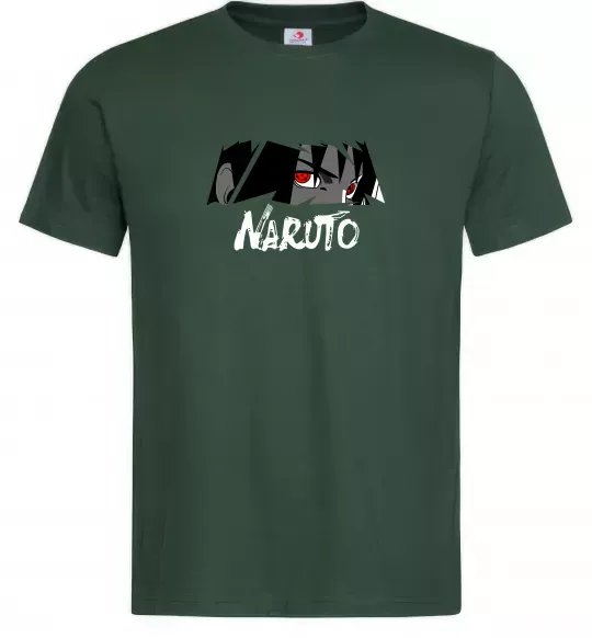 Чоловіча футболка Naruito Uchiha Sasuke Темно-зелений фото