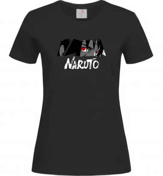 Жіноча футболка Naruito Uchiha Sasuke Чорний фото