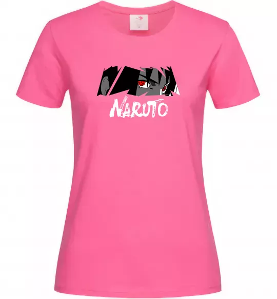 Жіноча футболка Naruito Uchiha Sasuke Яскраво-рожевий фото