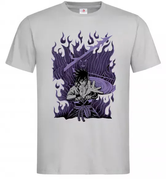 Мужская футболка Uchiha Sasuke Susanoo Серый фото