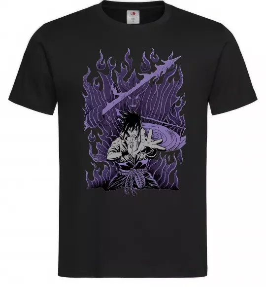 Мужская футболка Uchiha Sasuke Susanoo Черный фото