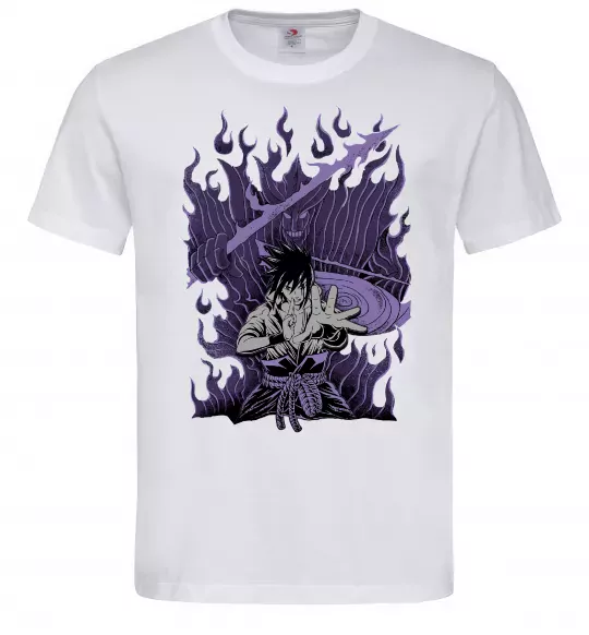 Мужская футболка Uchiha Sasuke Susanoo Белый фото