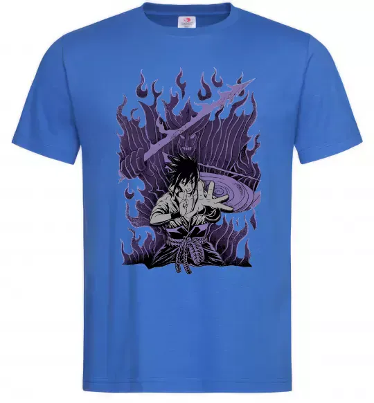 Мужская футболка Uchiha Sasuke Susanoo Ярко-синий фото