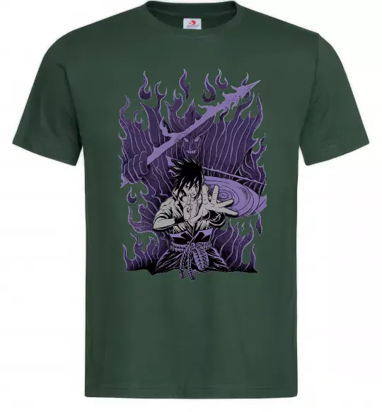 Мужская футболка Uchiha Sasuke Susanoo Темно-зеленый фото