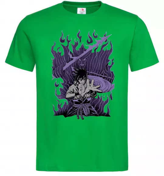 Мужская футболка Uchiha Sasuke Susanoo Зеленый фото