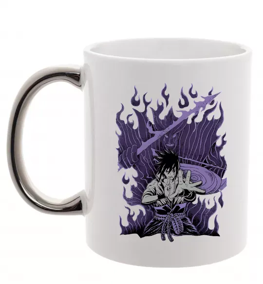 Чашка с цветной ручкой Uchiha Sasuke Susanoo Серебро фото