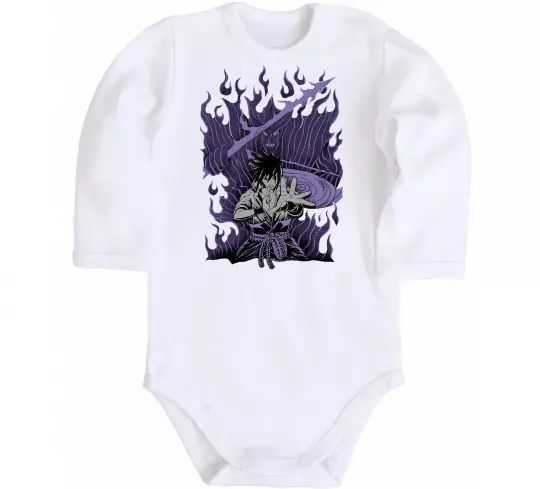 Детский боди Uchiha Sasuke Susanoo Белый фото