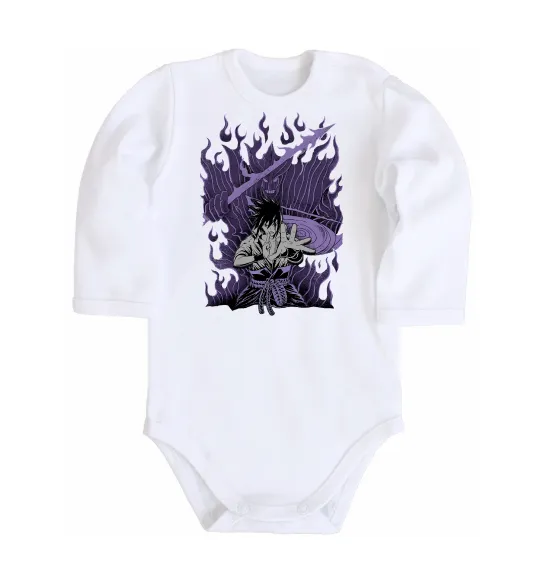 Детский боди Uchiha Sasuke Susanoo Белый фото