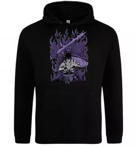 Мужская толстовка (худи) Uchiha Sasuke Susanoo Черный фото