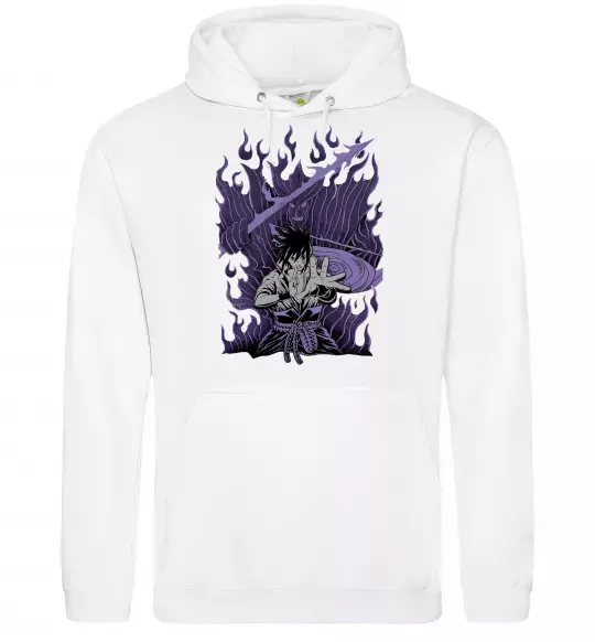 Мужская толстовка (худи) Uchiha Sasuke Susanoo Белый фото