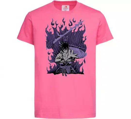 Детская футболка Uchiha Sasuke Susanoo Ярко-розовый фото