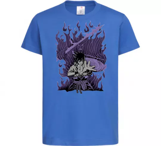 Детская футболка Uchiha Sasuke Susanoo Ярко-синий фото