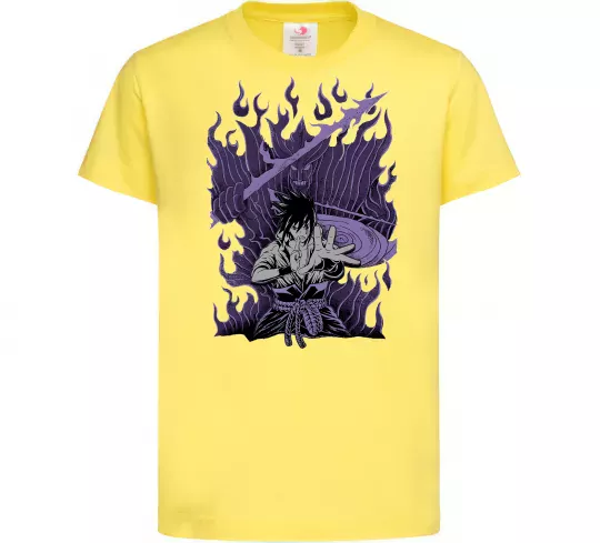 Детская футболка Uchiha Sasuke Susanoo Лимонный фото