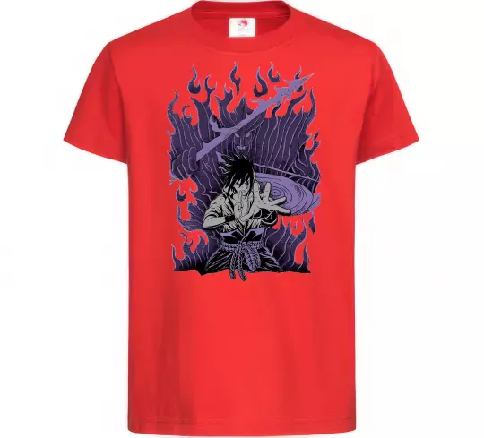 Детская футболка Uchiha Sasuke Susanoo Красный фото